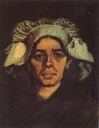 Head of a Peasant Woman with Whit Cap (nn040 Vincent Van Gogh